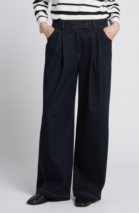 MM by Max Mara Sarta Wide Leg Jersey Trouser Jeans