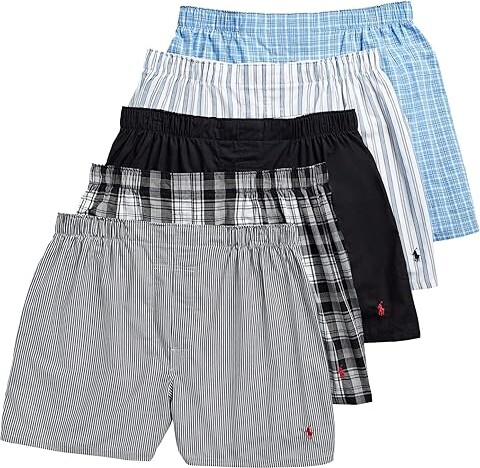 Polo Ralph Lauren 5-Pack Classic Fit Woven Boxers (Bengal Stripe