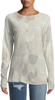 Thumbnail for your product : Zadig & Voltaire Crisp Camo-Print Crewneck Long-Sleeve Cashmere Sweater
