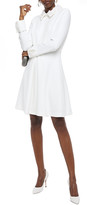 Thumbnail for your product : Badgley Mischka Embellished Floral-appliqued Cady Dress