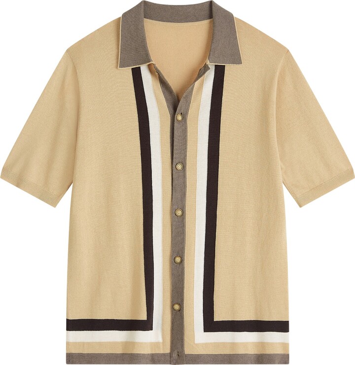 MrQuintessential Ltd - Sammy Silk Blend Polo Shirt Brown - ShopStyle
