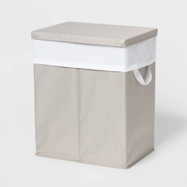 Laundry Hamper with Lift Liner and Lid Gray Brightroom™ ShopStyle Kitchen Storage & Organization