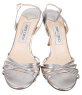Thumbnail for your product : Jimmy Choo Metallic Leather Ankle Strap Sandals