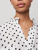 Thumbnail for your product : Maje Voile shirt with velvet polka dots