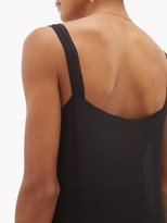 Thumbnail for your product : ALBUS LUMEN Manuela Square-neck Silk-crepe Maxi Dress - Black