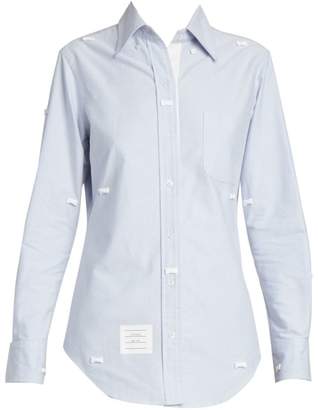 Thom Browne Bow Embroidered Collared Shirt