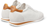 Thumbnail for your product : Brunello Cucinelli Leather And Suede Sneakers