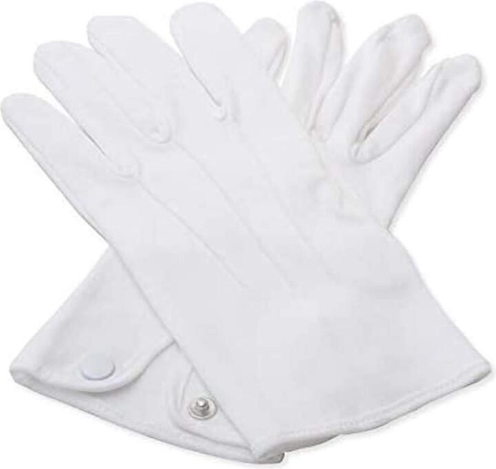 THE MASONIC COLLECTION Mens White Cotton Gloves Masonic Freemasons