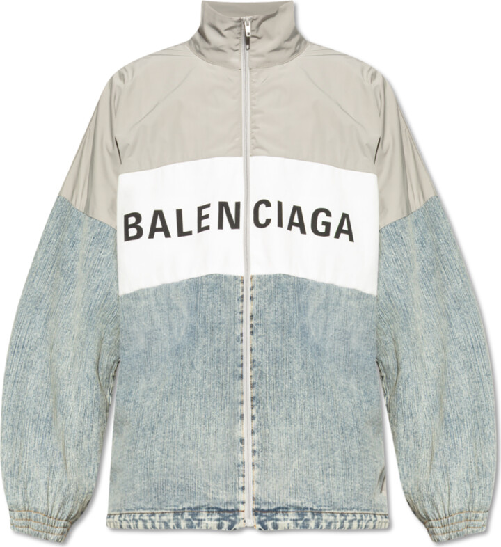 Balenciaga Jacket With Logo, , - Grey