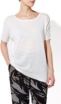 Thumbnail for your product : Wallis White Stripe Knitted Top