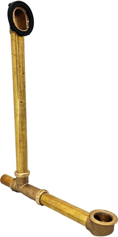 Westbrass 18 in. Brass Above Floor Bath Waste and Overflow Rough-In Less Trim