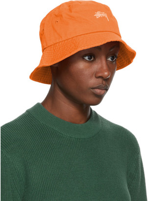 Stussy Orange Stock Bucket Hat