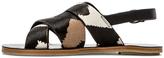 Thumbnail for your product : Derek Lam 10 CROSBY Poet Sandal with Calf Fur