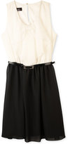 Thumbnail for your product : Amy Byer BCX Girls' White-to-Black Bow Dress