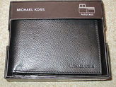 Thumbnail for your product : Michael Kors $40 Nwt Bifold Leather Wallet Black Brown W/Gift Box