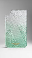 Thumbnail for your product : Burberry iPhone 5/5s Case in Embossed Dégradé Leather