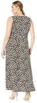 Thumbnail for your product : Vince Camuto Specialty Size Plus Size Sleeveless Maxi Elegant Leopard Knit Dress (Rich Black) Women's Dress