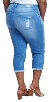 Thumbnail for your product : Seven7 Plus Distressed High-Rise Cropped Jeans