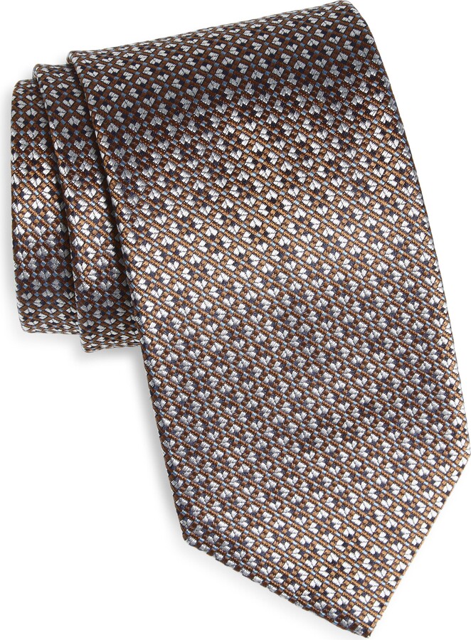 David Donahue Neat Silk Tie