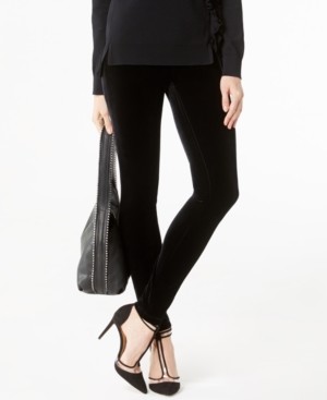 petite black velvet pants