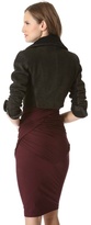 Thumbnail for your product : Donna Karan Jersey Lined Zip Bolero