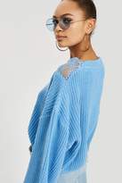 Thumbnail for your product : Topshop Lace Detail Cropped Jumper