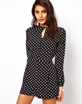 Thumbnail for your product : ASOS Romper in Spot Print