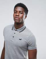 Thumbnail for your product : Hollister Polo Tipped Pique Icon Logo Slim Fit In Grey