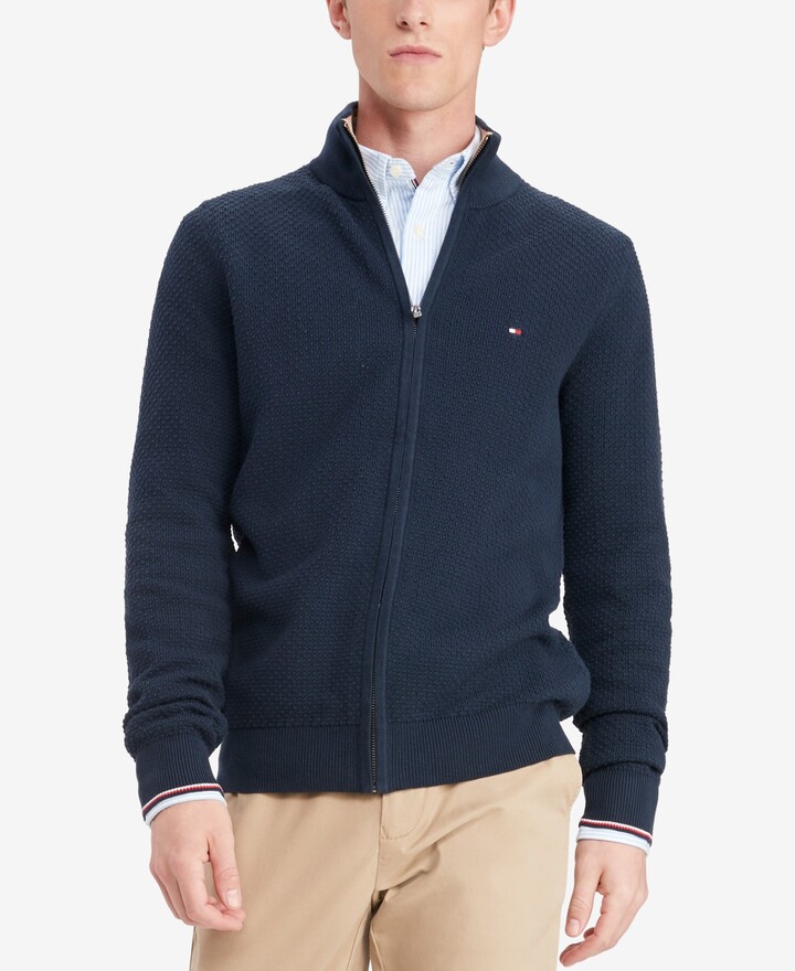 Tommy Hilfiger Men's Murphy Textured Full-Zip Sweater - ShopStyle
