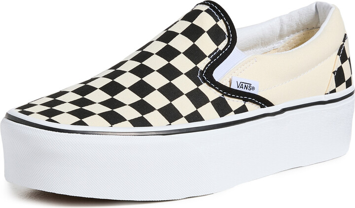 Vans Classic Slip-On Stackform Sneakers in checkerboard-Black