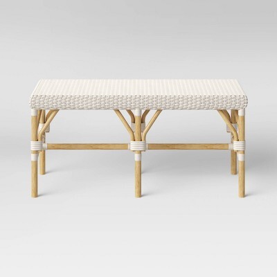 Perry Rattan Woven Bench Cream - ThresholdTM