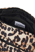 Thumbnail for your product : Ganni Knotted Leopard-print Shell Shoulder Bag