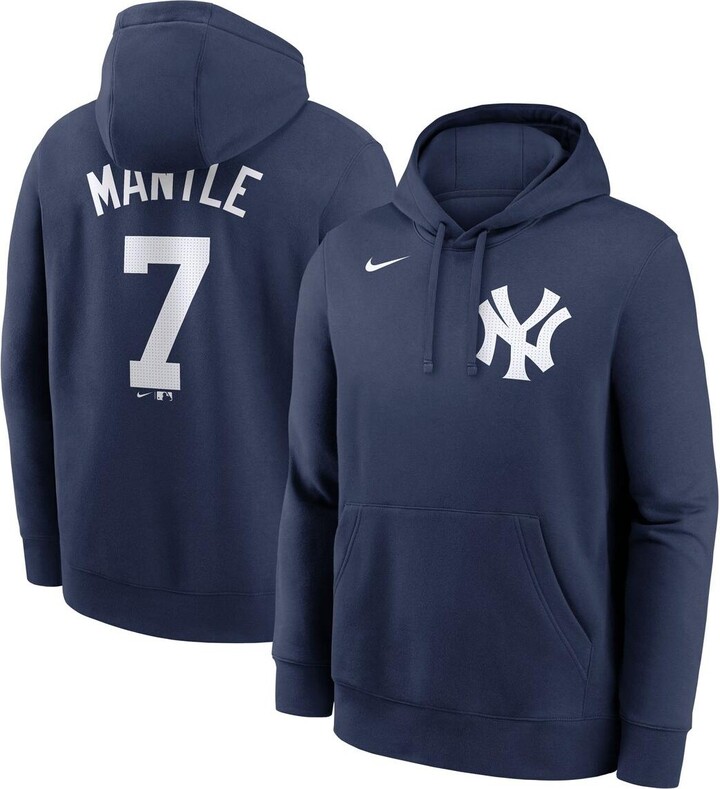 Nike Men's Mickey Mantle Navy New York Yankees Retired Player Name Number Club Pullover Hoodie