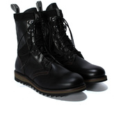 Thumbnail for your product : Stone Island x Diemme Black Leather Combat Boots