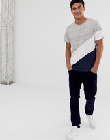 Thumbnail for your product : Jack and Jones Originals T-Shirt With Cut And Sew Block Panels