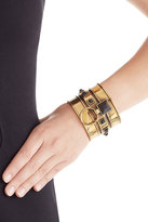 Thumbnail for your product : Alexander McQueen Embellished Brass Bangle