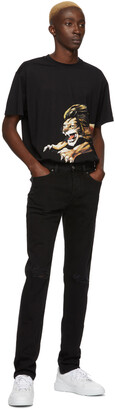 Givenchy Black Destroyed Slim-Fit Jeans