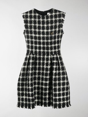 black and white checkered dresses