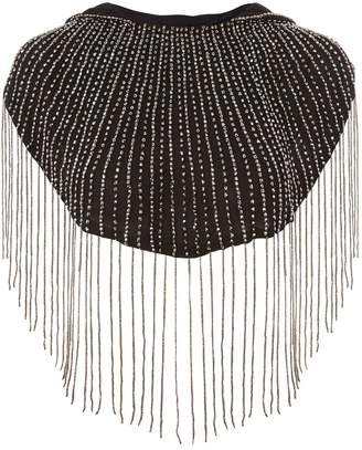 Topshop Hooded Beaded Cape
