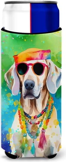 Carolines Treasures DAC2565MUK 12 oz Weimaraner Hippie Dawg Hugger for Ultra Slim Cans