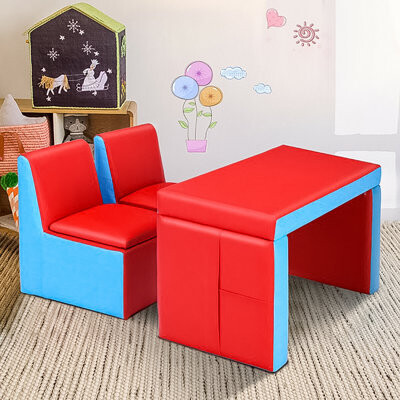 Multi-Functional Kids Sofa Table Chair Set