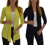 Thumbnail for your product : Fly London Dinamit Jeans 2 Pack Golden Black Fashion Women's Away Open Front Basic Cardigan Black Lime M