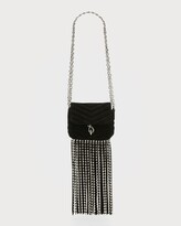Thumbnail for your product : Rebecca Minkoff Edie Micro Crystal Fringe Crossbody Bag