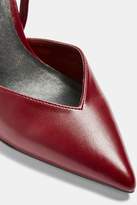 Thumbnail for your product : Topshop GARLAND Burgundy Slingback Court Shoes