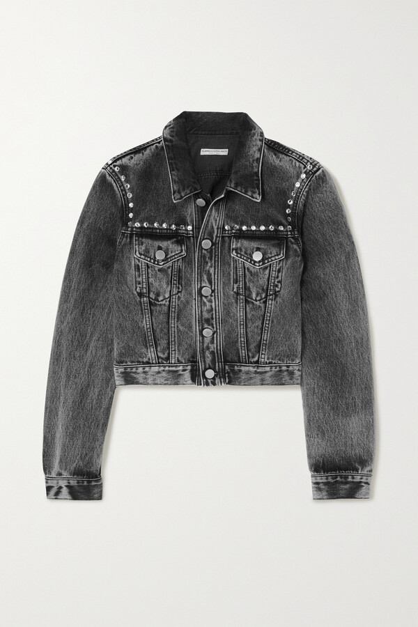 grey denim jacket cropped