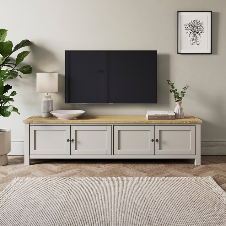 Dunelm Olney Extra Wide TV Unit, Stone Stone ShopStyle
