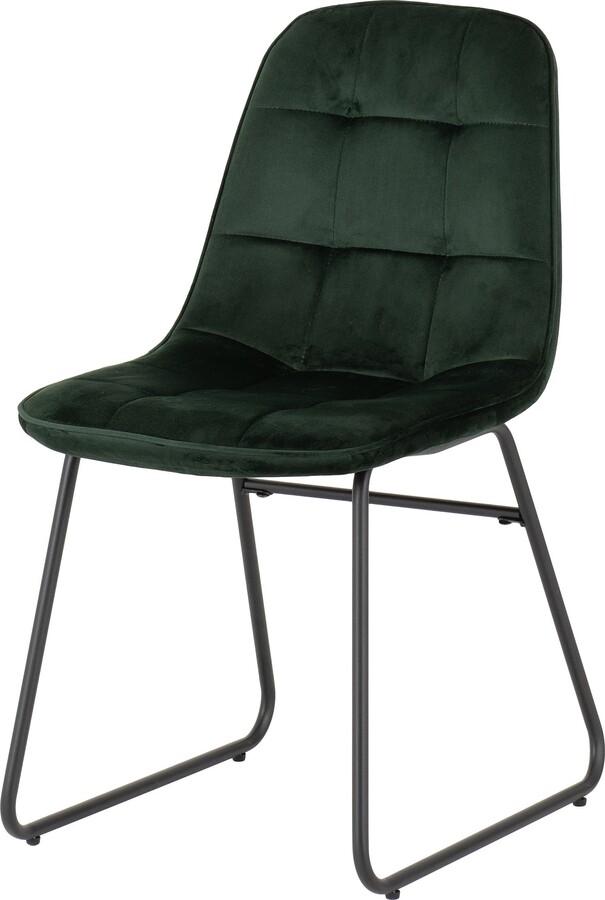 Dunelm Lukas Set of 2 Dining Chairs Green Velvet Green ShopStyle