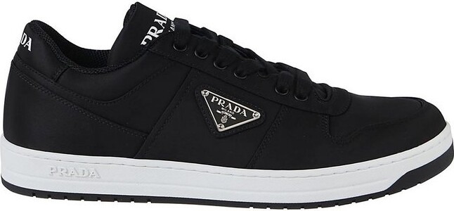 Prada Logo Plaque Lace-Up Sneakers - ShopStyle