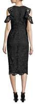 Thumbnail for your product : Shoshanna Midnight Cold-Shoulder Lace Midi Dress