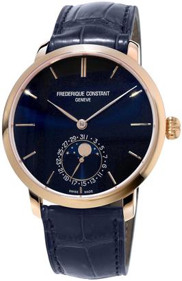 Frederique Constant Gents Slimline Manufacture Rose Gold Moonphase Watch